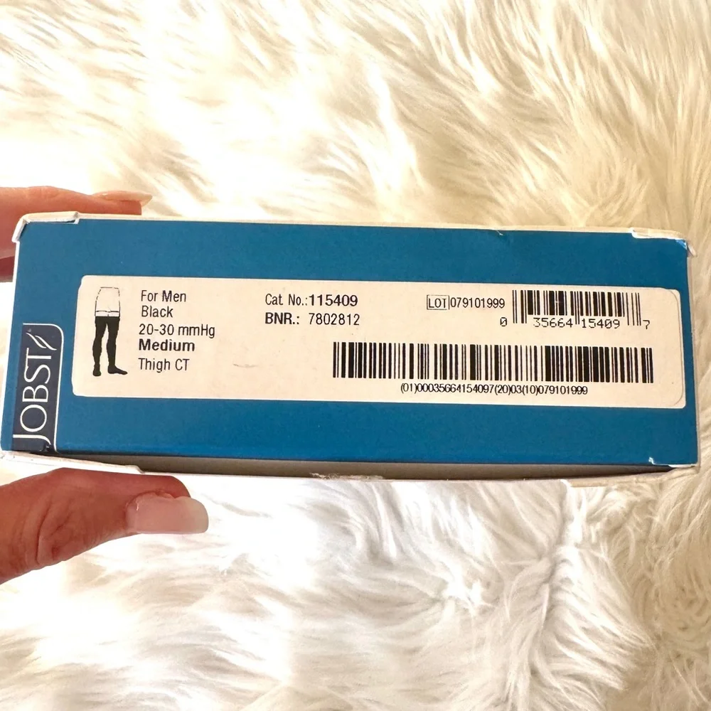 💖 Jobst For Men Thigh High CT Stockings 20-30 mmHG, NWT - Picture 2 of 15